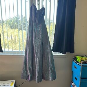 Iridescent Strapless Evening Dress